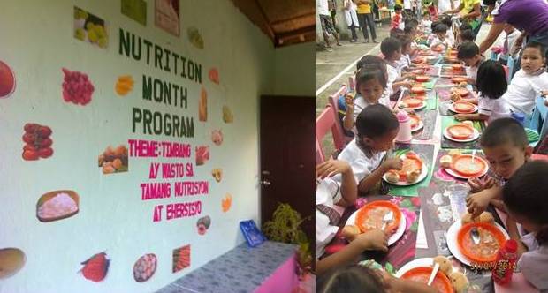 Day Care children joins and participates during the Nutrition Month celebration 2015